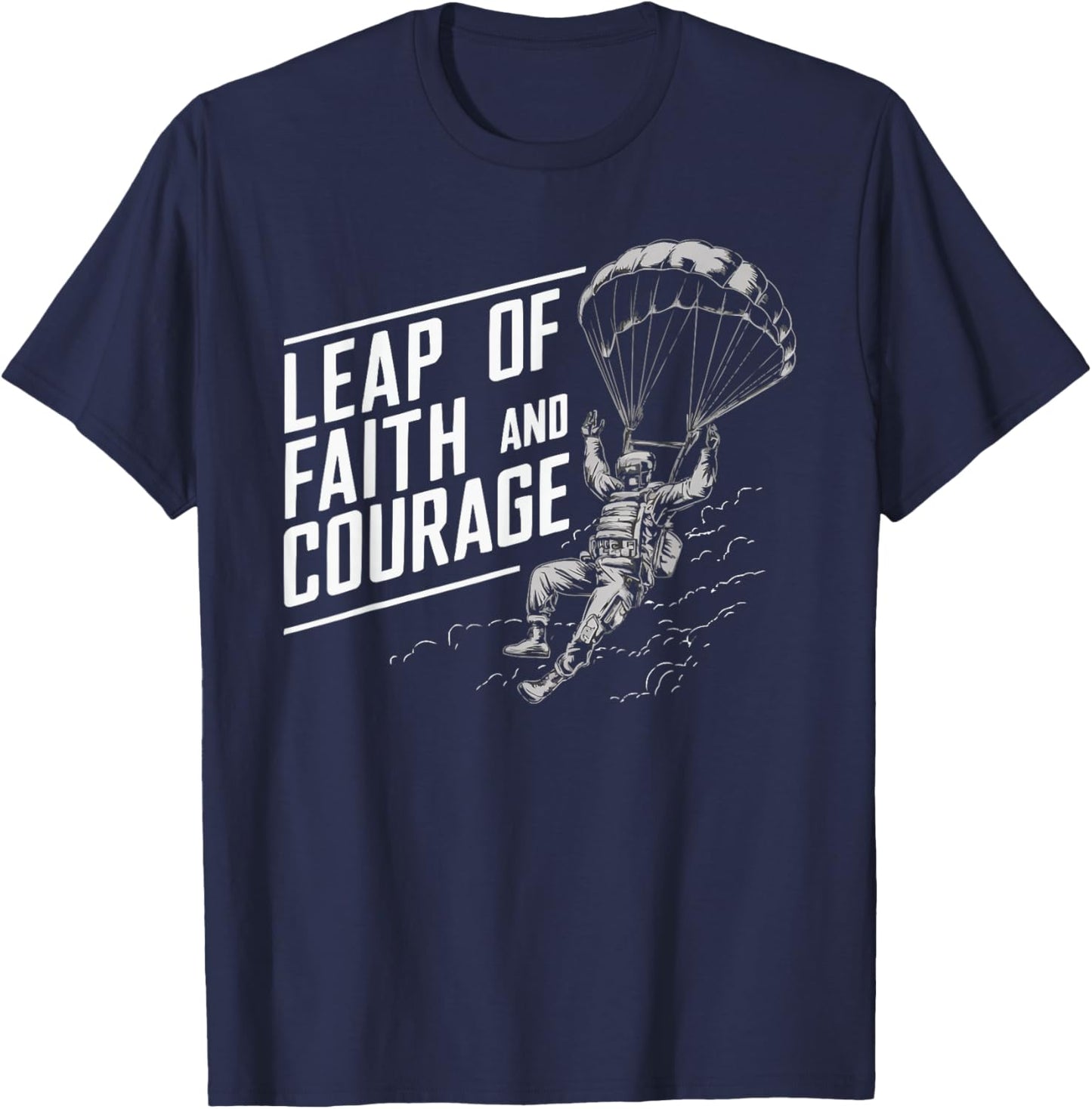 Airborne Paratrooper Military Soldier Parachute T-Shirt - T-Shirt | Navy