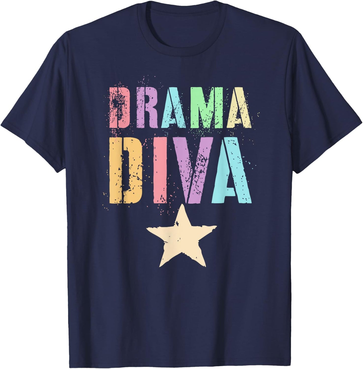 Cute DRAMA DIVA Theater Teacher School Stage Acting Play Gag Women T-Shirt - T-Shirt | Navy