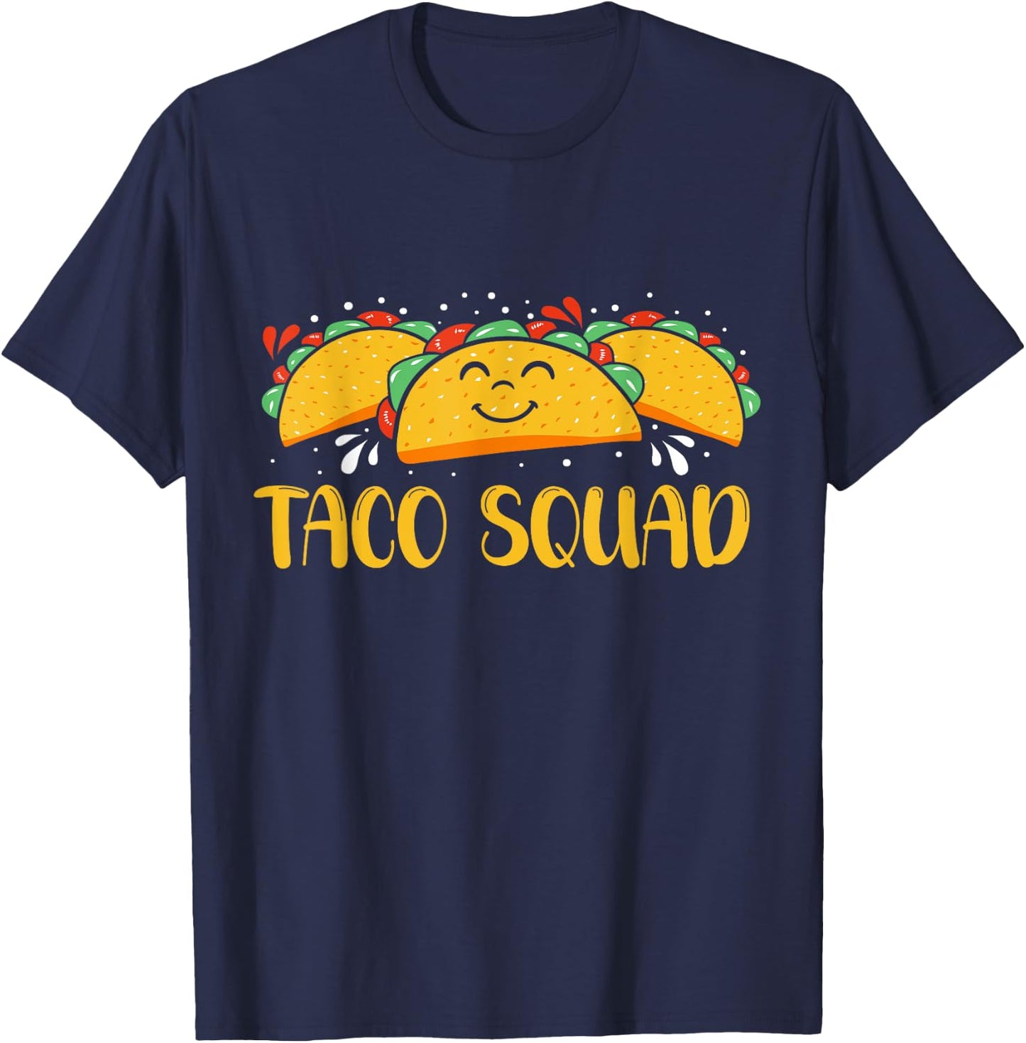 Cool Taco Squad Funny Illustration Men and Women T-Shirt - T-Shirt | Navy