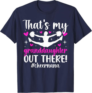 My Granddaughter Cheer Nana of A Cheerleader Nana Grandma T-Shirt - T-Shirt | Navy