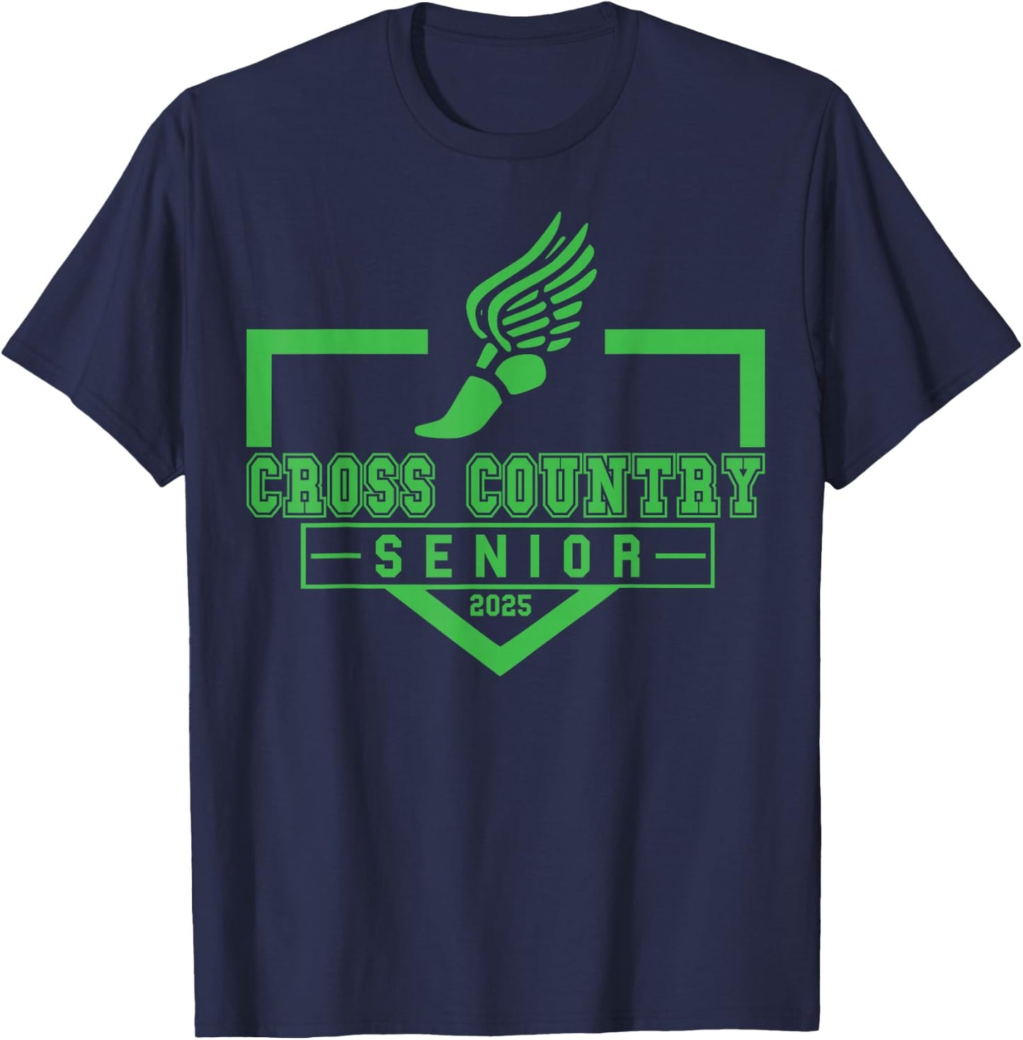 Cross Country Senior Night Senior 2025 Graduation Party 23 T-Shirt - T-Shirt | Navy