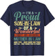 Proud Son in Law of a Wonderful Gifts from Mother in Law T-Shirt - T-Shirt | Navy