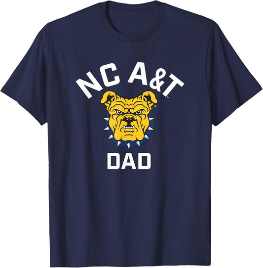 North Carolina A&T State University Aggies Arched Dad T-Shirt - T-Shirt | Navy
