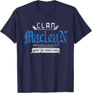 Clan MacLean - Mischief and Mayhem Since The Middle Ages T-Shirt - T-Shirt | Navy