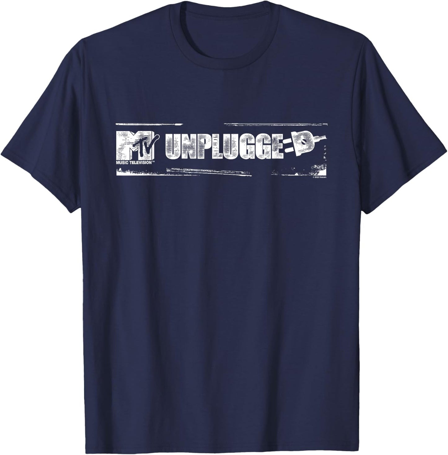 MTV Unplugged Distressed MTV Logo T-Shirt - T-Shirt | Navy