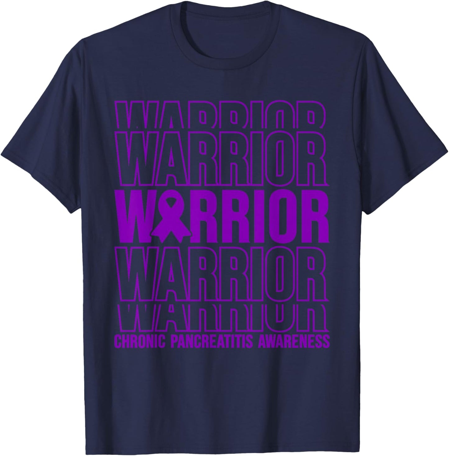 Chronic Pancreatitis Warrior Pancreatitis Awareness T-Shirt - T-Shirt | Navy