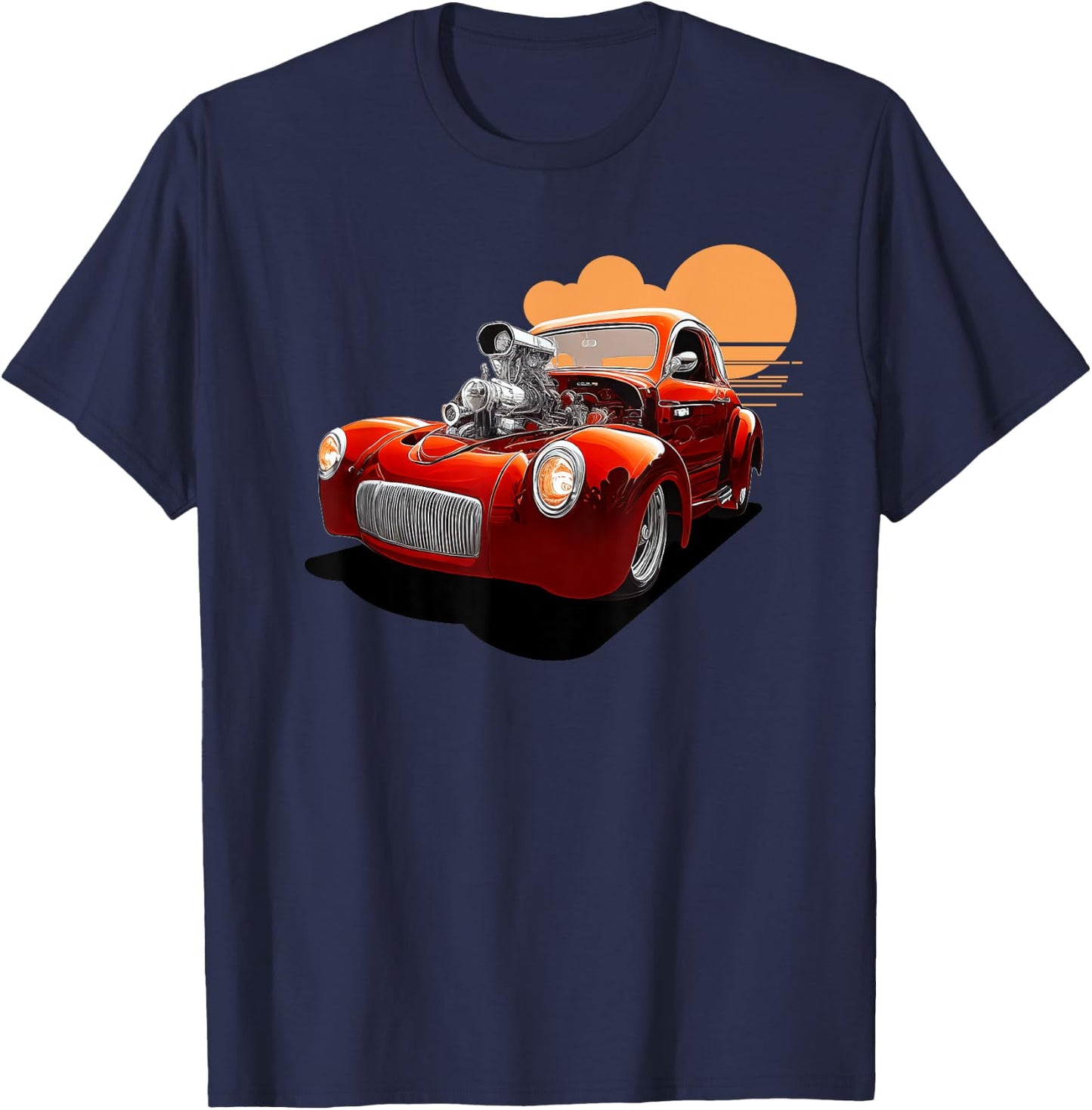 WIld Willy Coup - Drag Street Rod Cruiser T-Shirt - T-Shirt | Navy