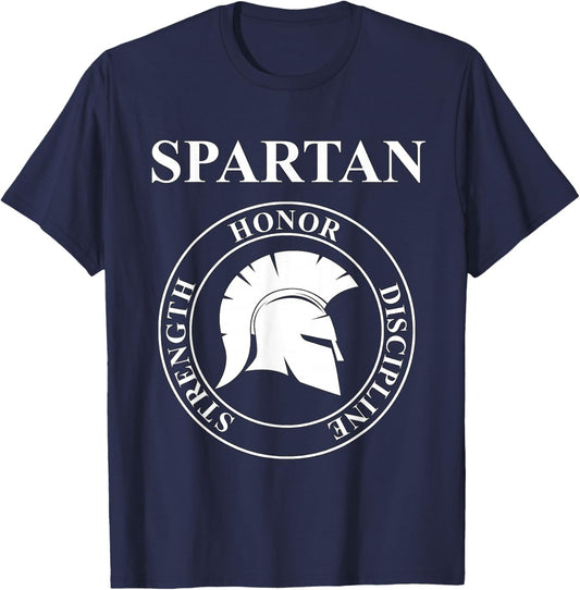 Spartan Warrior Virtues of Sparta T-Shirt - T-Shirt | Navy