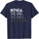 Nephew One Only Legend Funny Nephew Shirt for Father's Day T-Shirt - T-Shirt | Navy