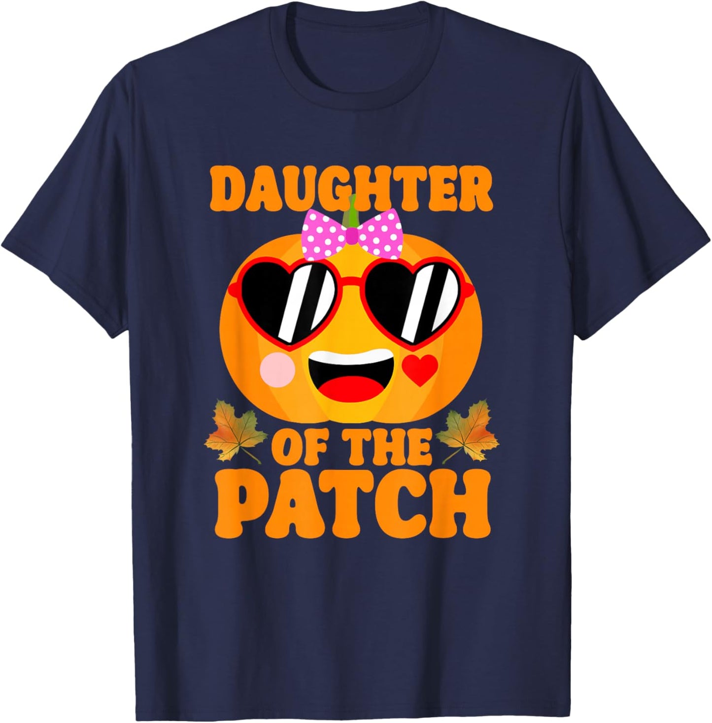 Daughter Of The Patch Pumpkin Halloween Family Matching T-Shirt - T-Shirt | Navy