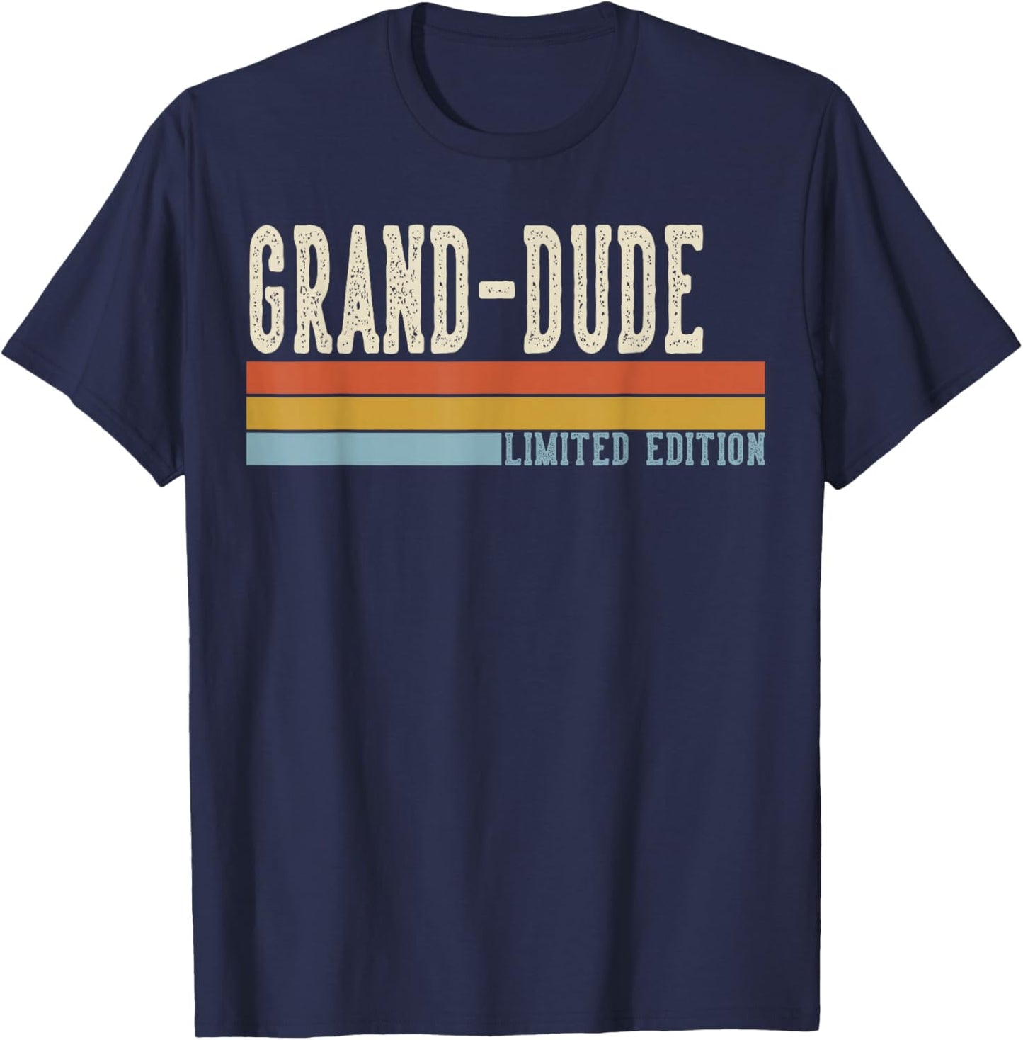 Grand-Dude Vintage Grandpa Retro Fathers Day T-Shirt - T-Shirt | Navy