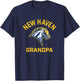 University of New Haven UNH Chargers Arched Grandpa T-Shirt - T-Shirt | Navy