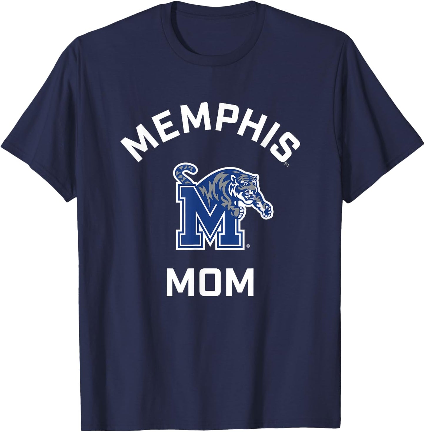 University of Memphis Tigers Arched Mom T-Shirt - T-Shirt | Navy