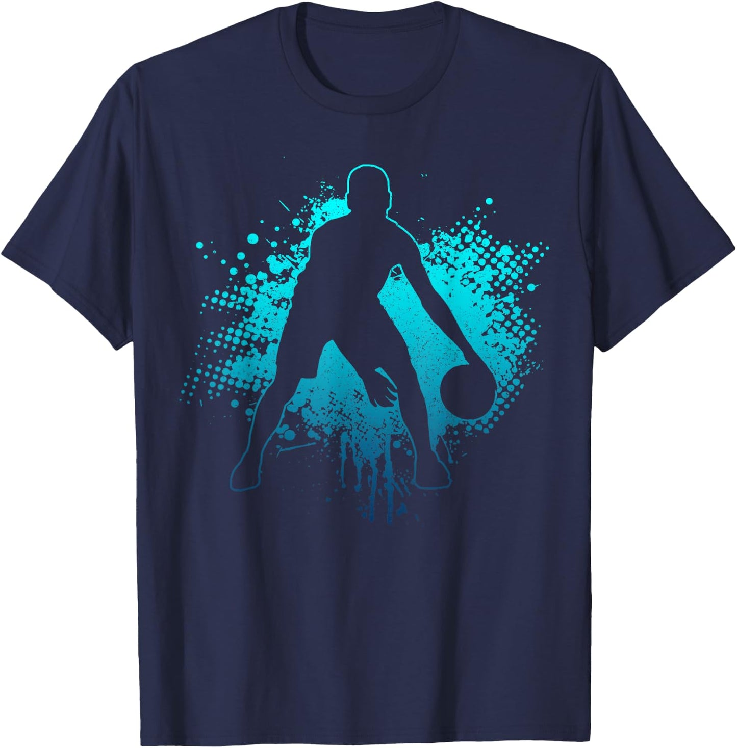 Basketball Vintage Bball Player Coach Sports Baller T-Shirt - T-Shirt | Navy