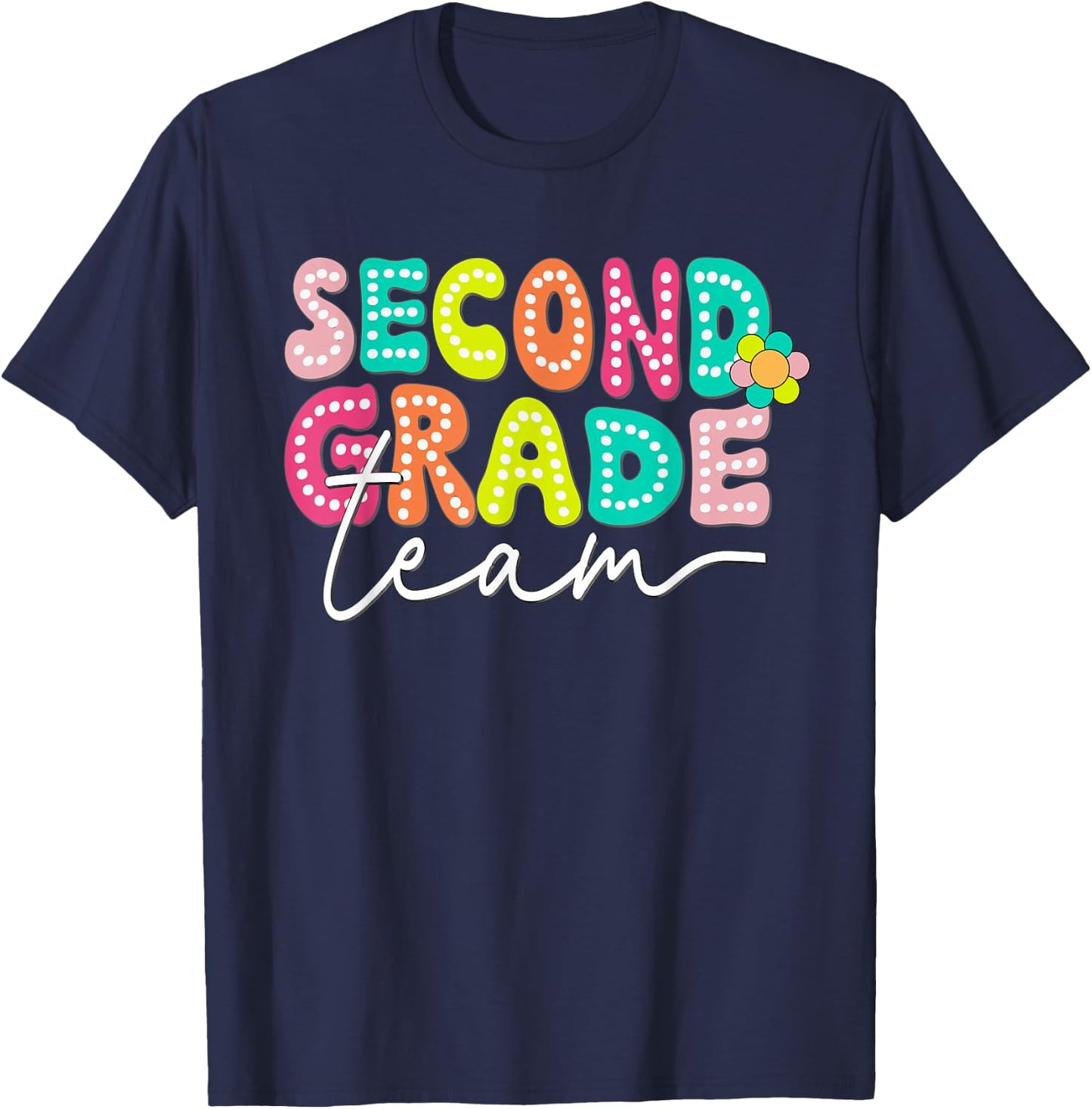 Second Grade Team Teacher Back To School 2nd Grade Squad T-Shirt - T-Shirt | Navy
