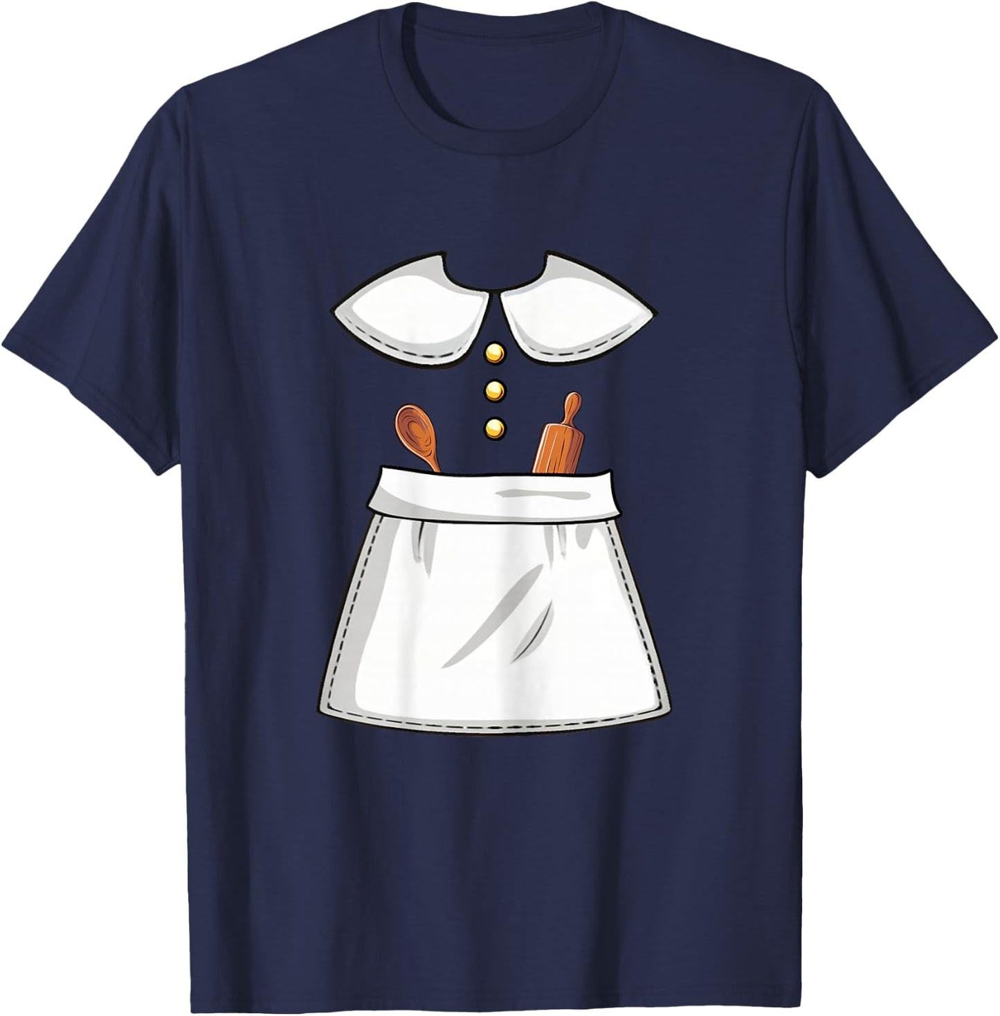 Pilgrim Costume Lady Thanksgiving Turkey Day Women Girls T-Shirt - T-Shirt | Navy