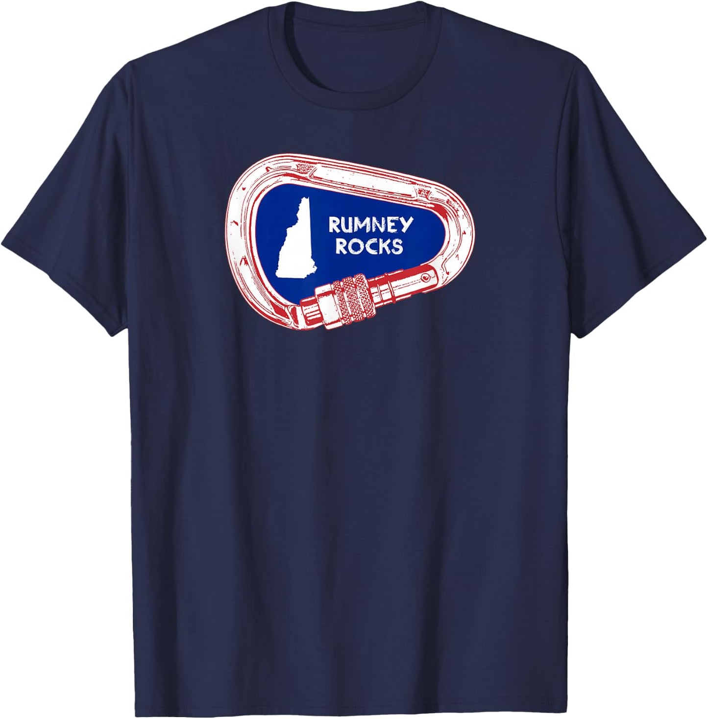 Rumney Rocks Climbing Carabiner T-Shirt - T-Shirt | Navy