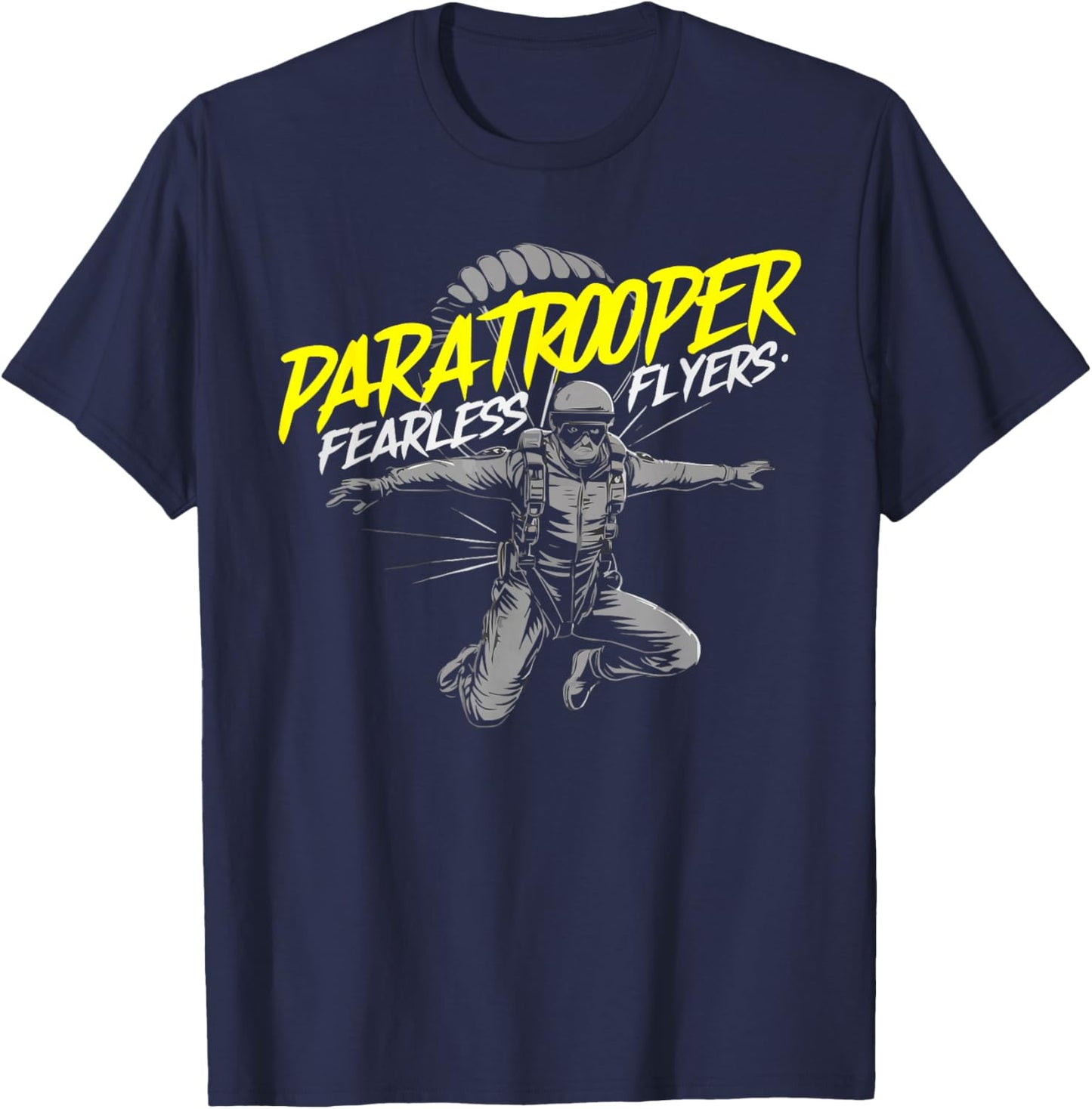 Airborne Paratrooper Military Soldier Parachute T-Shirt - T-Shirt | Navy