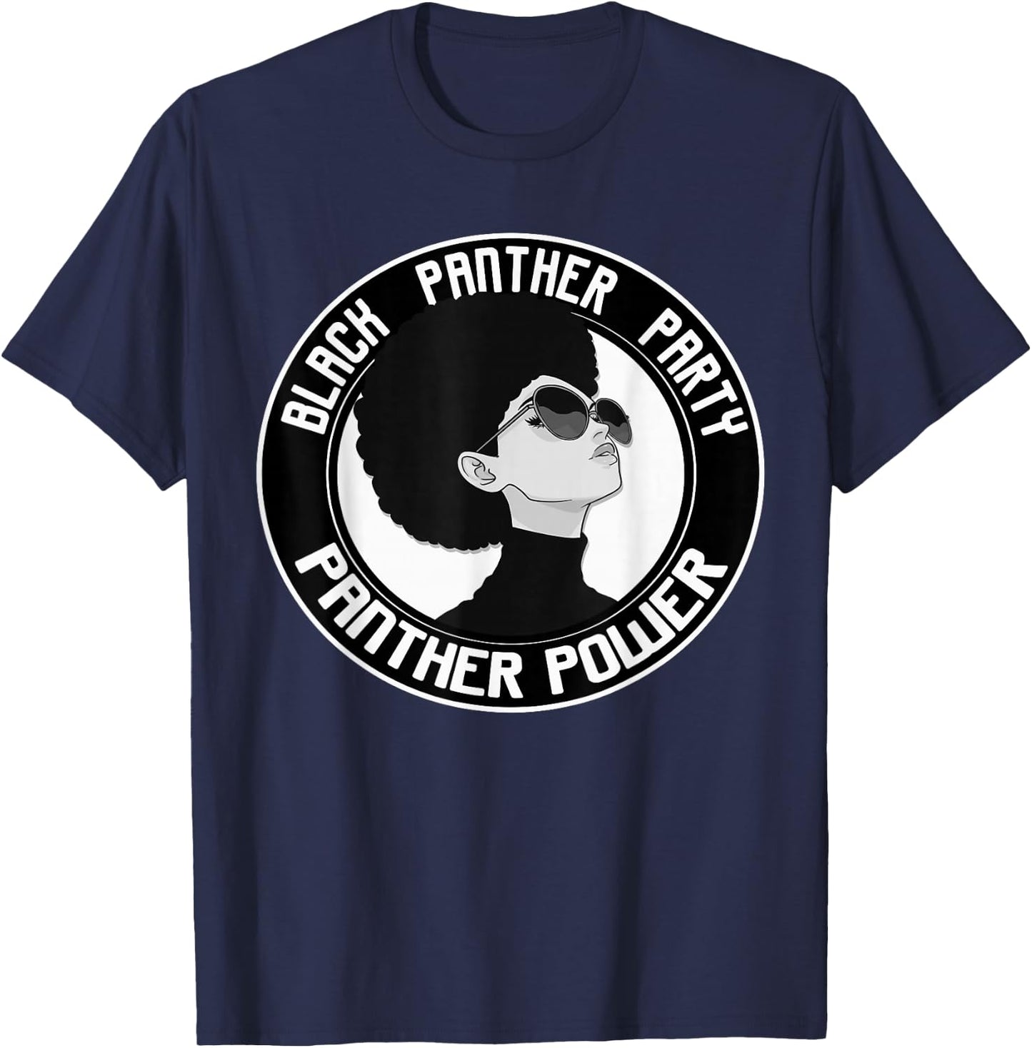 Black Power Panther Party 1966 Natural Hair Afro Melanin T-Shirt - T-Shirt | Navy