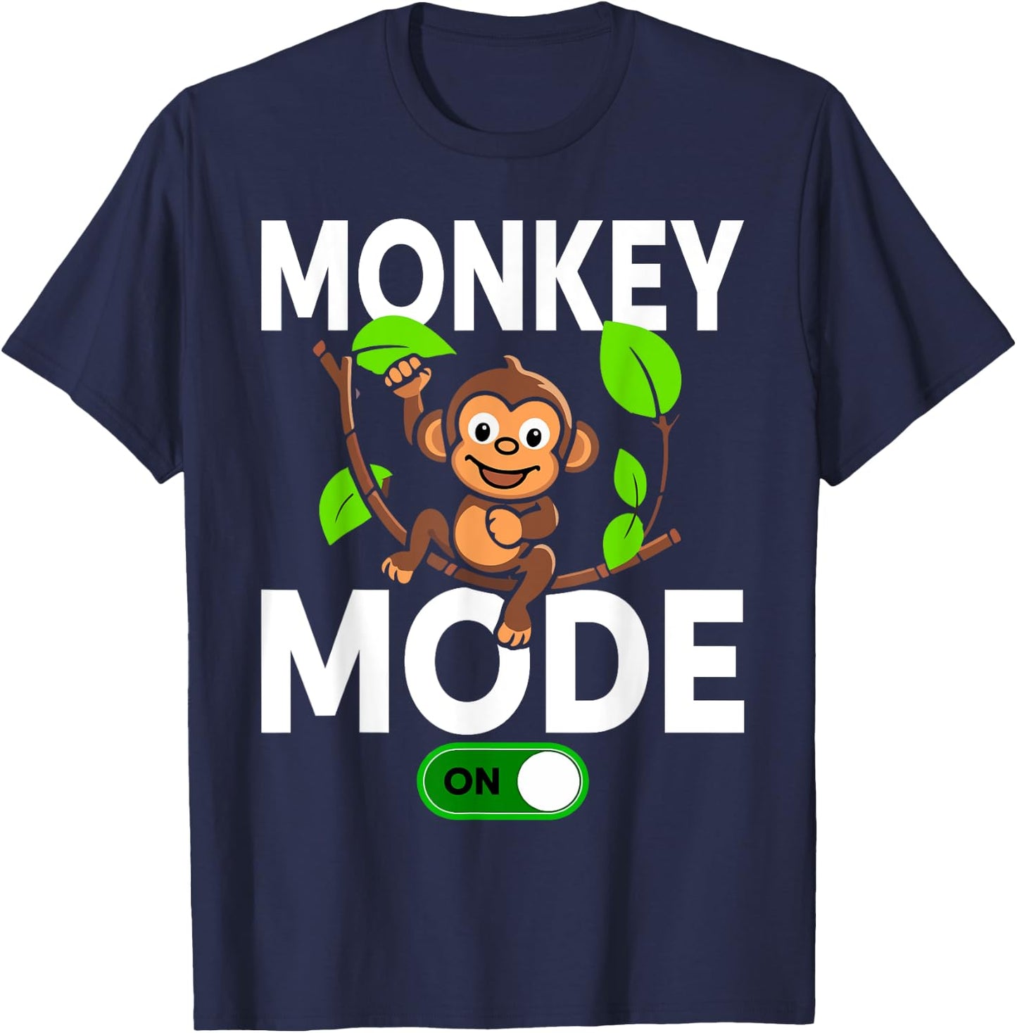 Monkeys Animal Monkey Mode On T-Shirt - T-Shirt | Navy