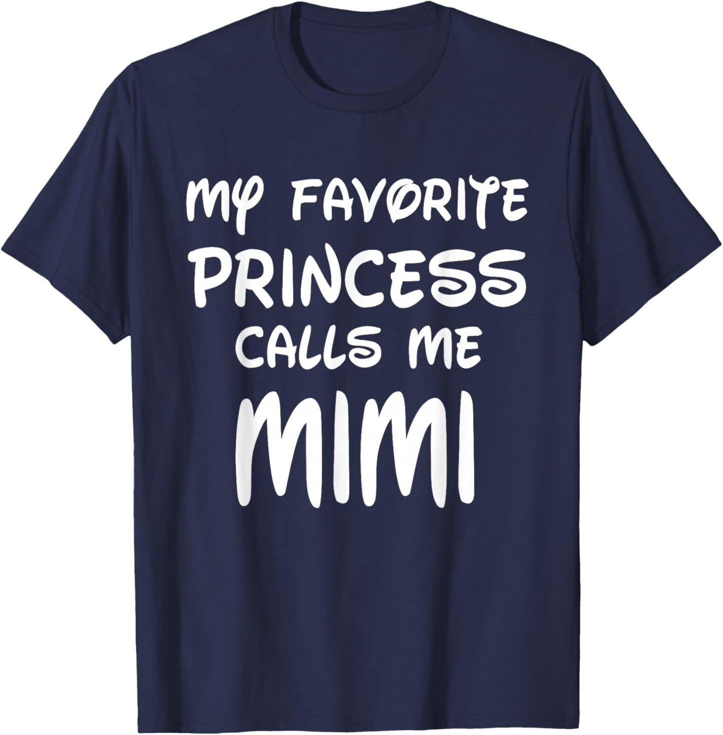 My Favorite Princess Calls Me Mimi Vintage Christmas Xmas T-Shirt - T-Shirt | Navy