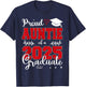 Proud Auntie of a Class of 2025 Graduate T-Shirt - T-Shirt | Navy