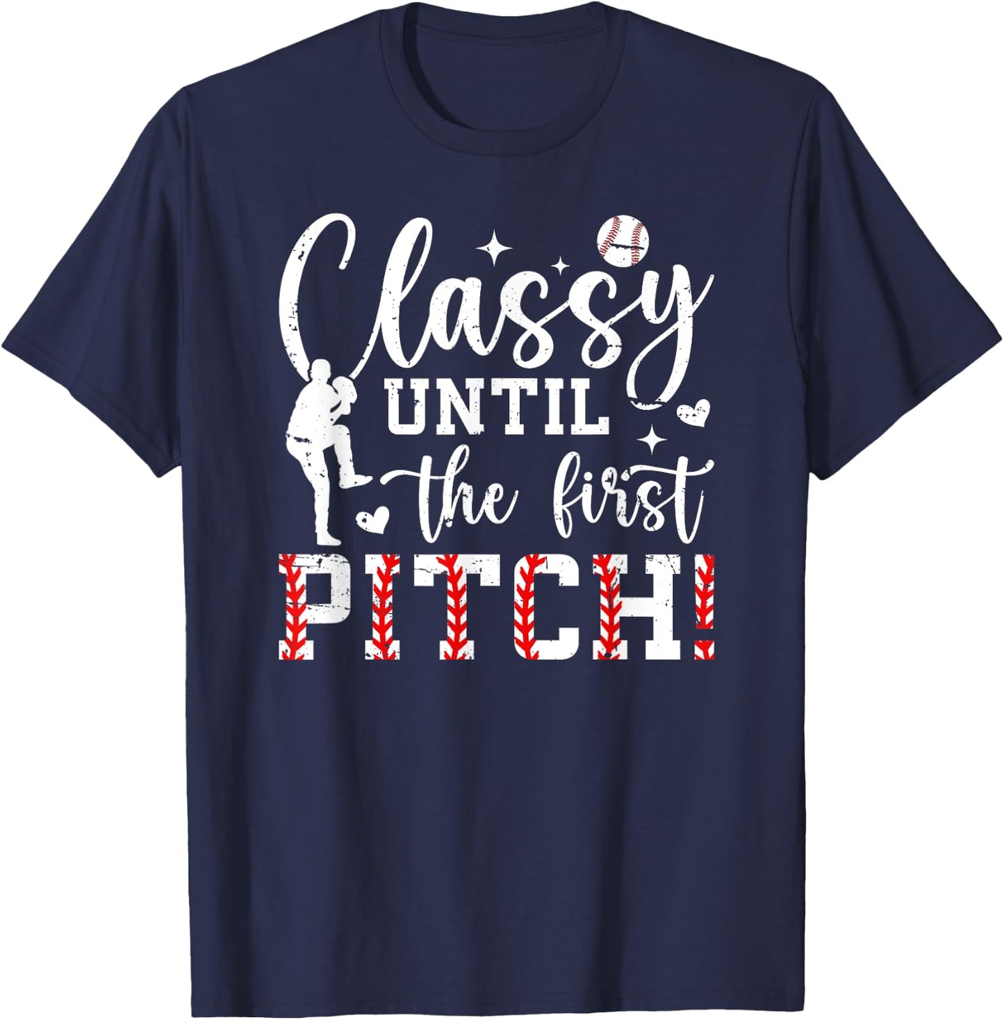 Baseball Pitcher Mom Funny Mom Of A Baseball Pitcher Mama T-Shirt - T-Shirt | Navy