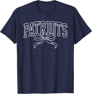 Vintage Patriots Back to School Team Spirit T-Shirt - T-Shirt | Navy