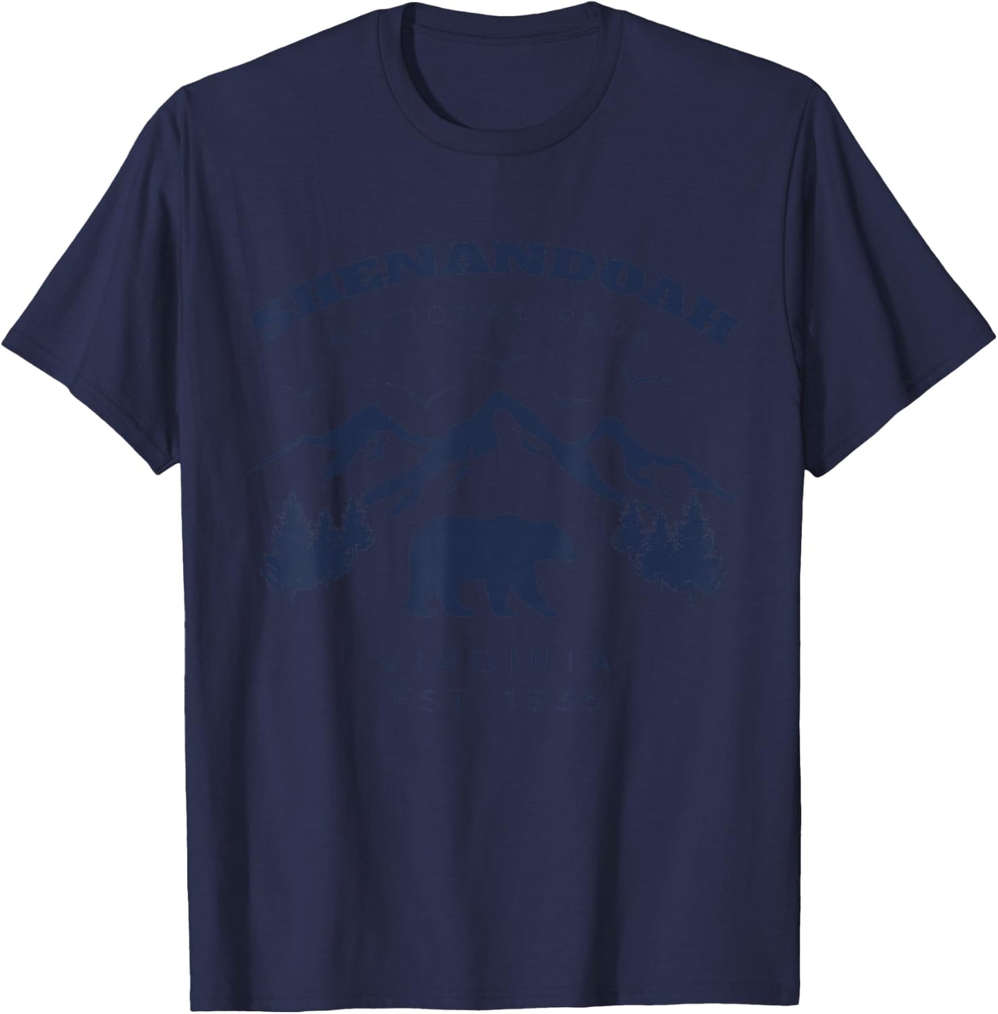 Vintage Shenandoah National Park for kids Hiking Camping T-Shirt - T-Shirt | Navy