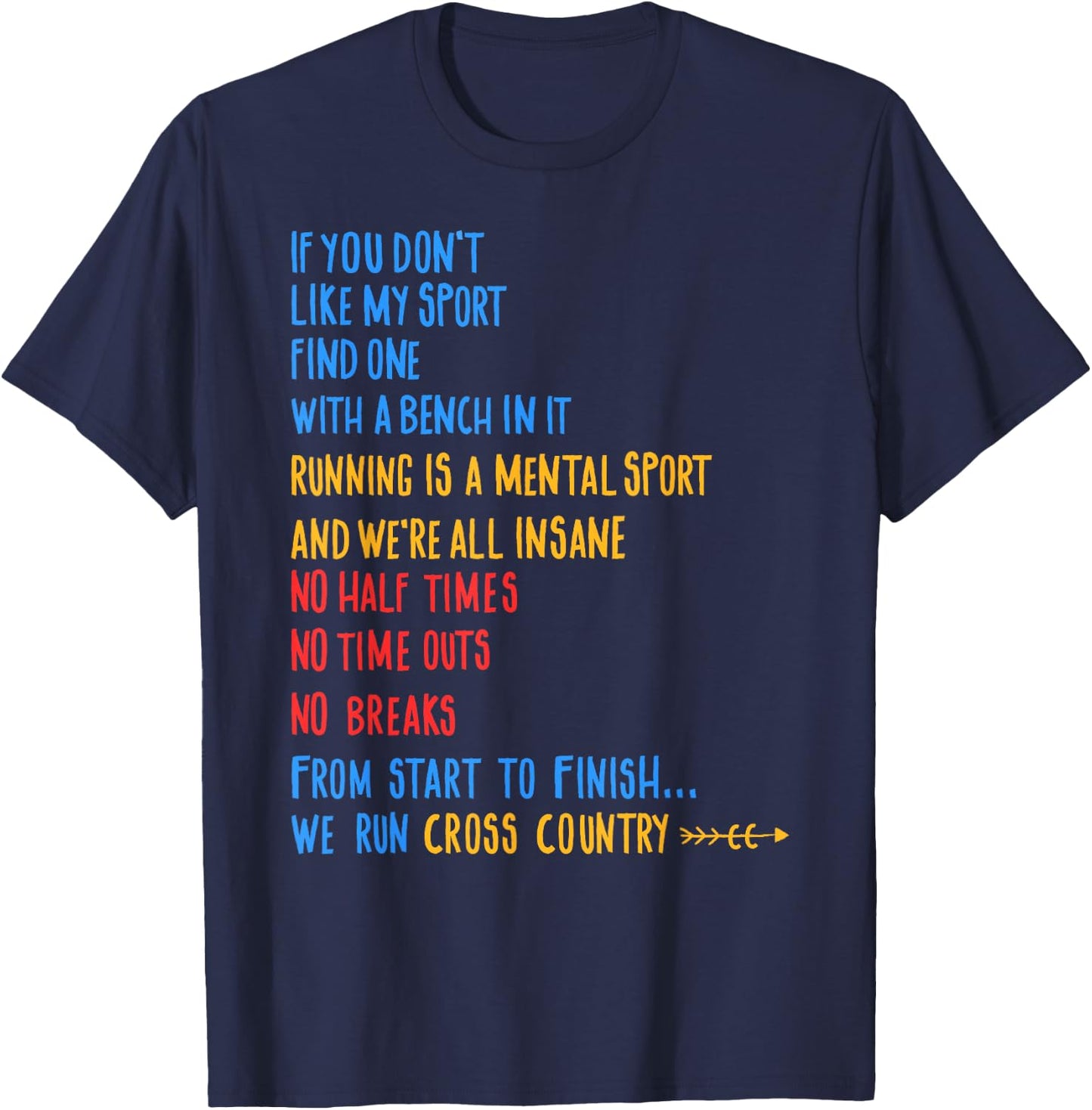 We Run Cross Country Running Shirt CC Runner Gift T-Shirt - T-Shirt | Navy