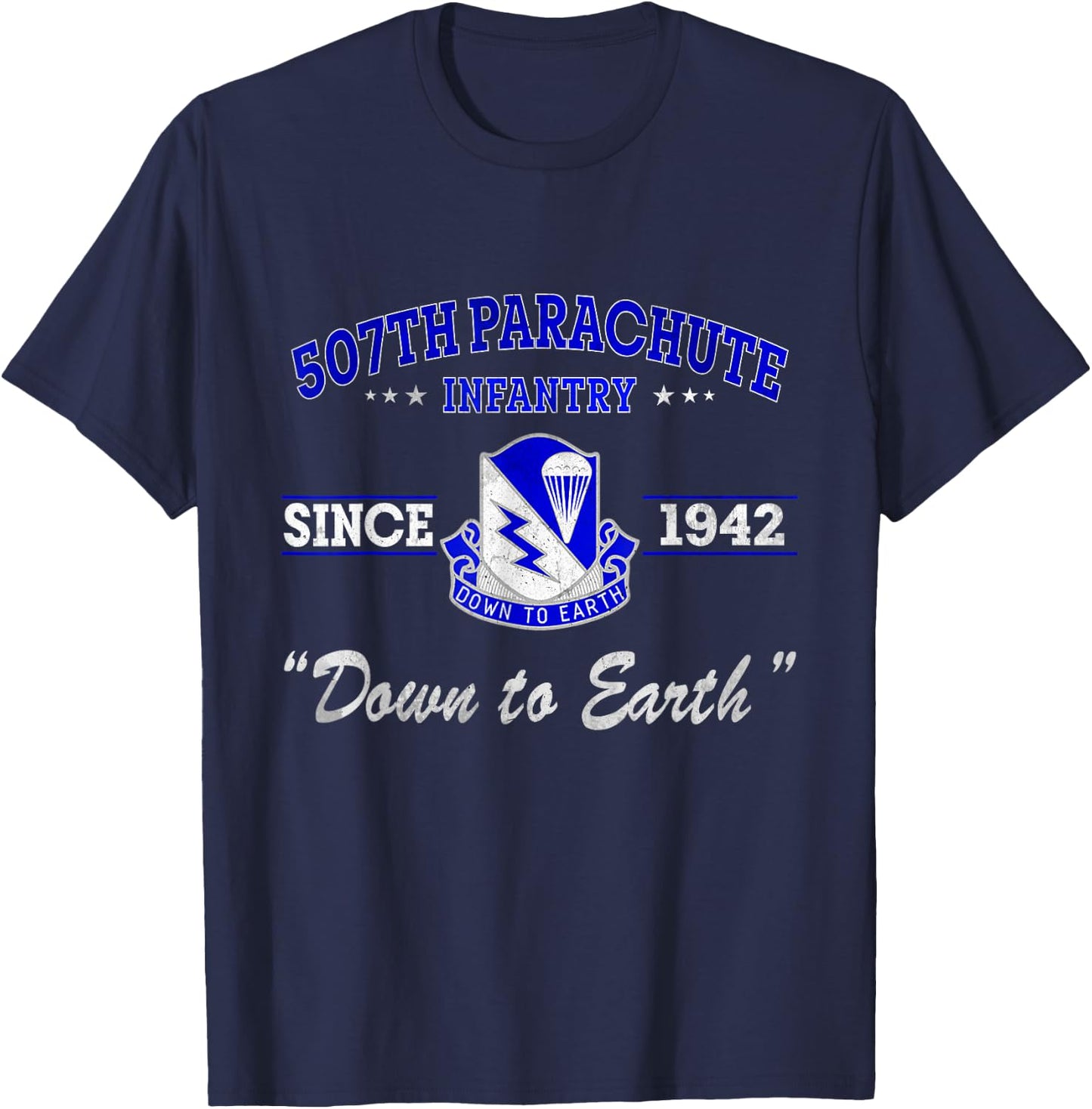 507th Parachute Infantry Regiment Veteran Father Day T-Shirt - T-Shirt | Navy