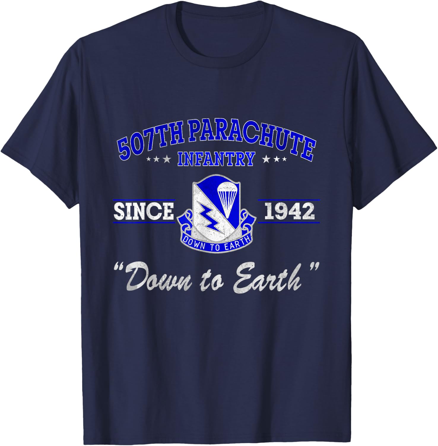 507th Parachute Infantry Regiment Veteran Father Day T-Shirt - T-Shirt | Navy