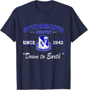 507th Parachute Infantry Regiment Veteran Father Day T-Shirt - T-Shirt | Navy