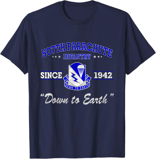 507th Parachute Infantry Regiment Veteran Father Day T-Shirt - T-Shirt | Navy