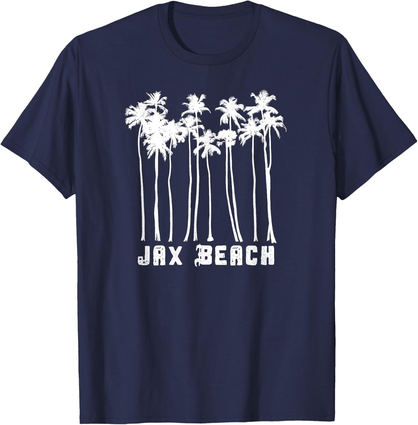 Jax Beach Florida Vacation Vintage Jacksonville FL Holiday T-Shirt - T-Shirt | Navy
