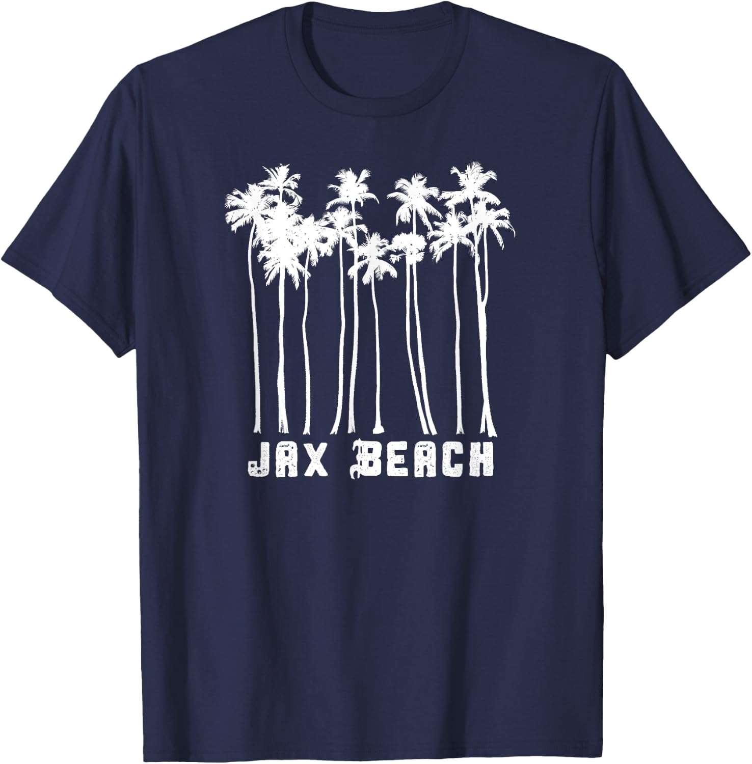 Jax Beach Florida Vacation Vintage Jacksonville FL Holiday T-Shirt - T-Shirt | Navy