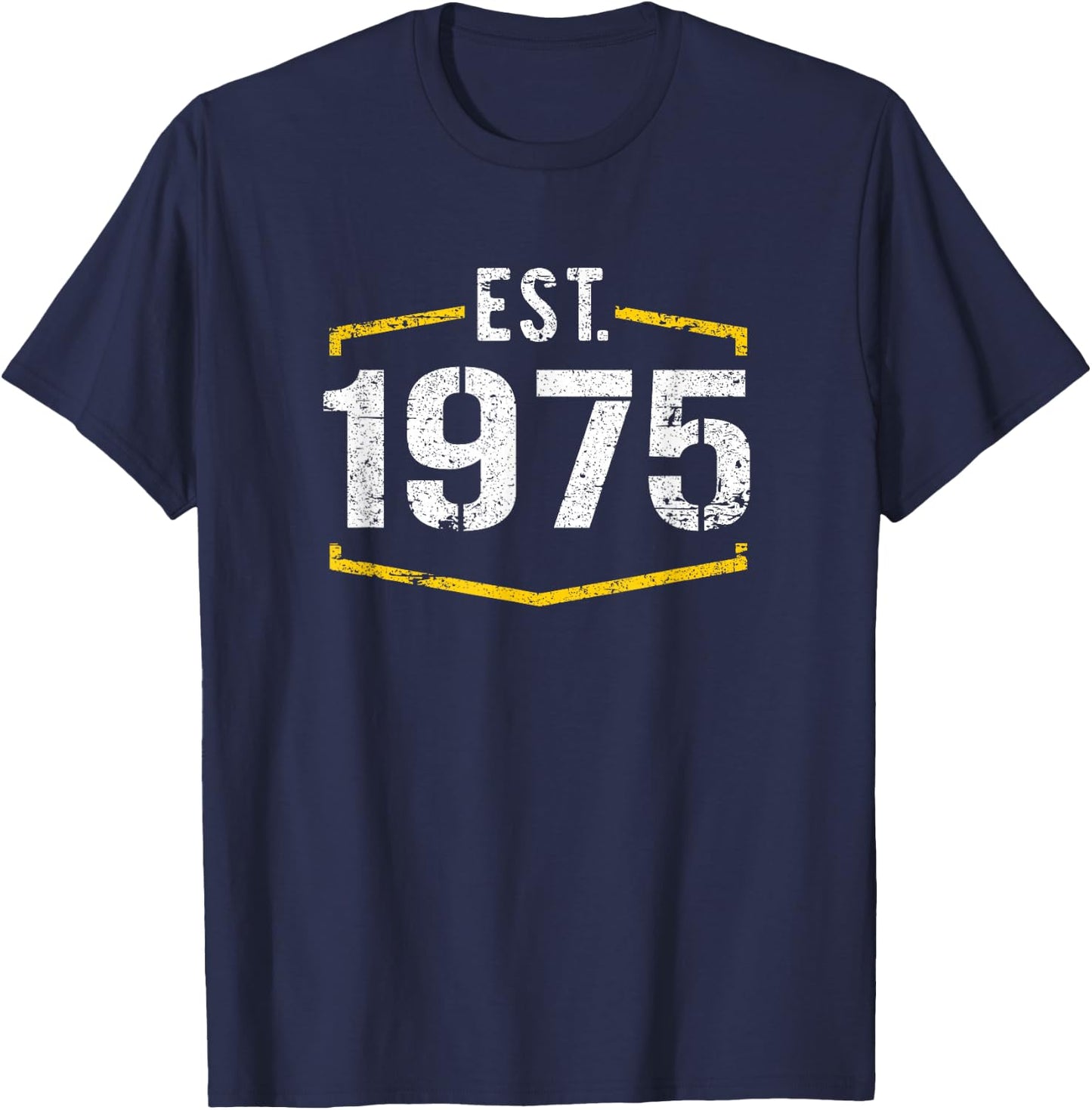 Est 1975 Vintage Style Established 1975 Birthday Design T-Shirt - T-Shirt | Navy