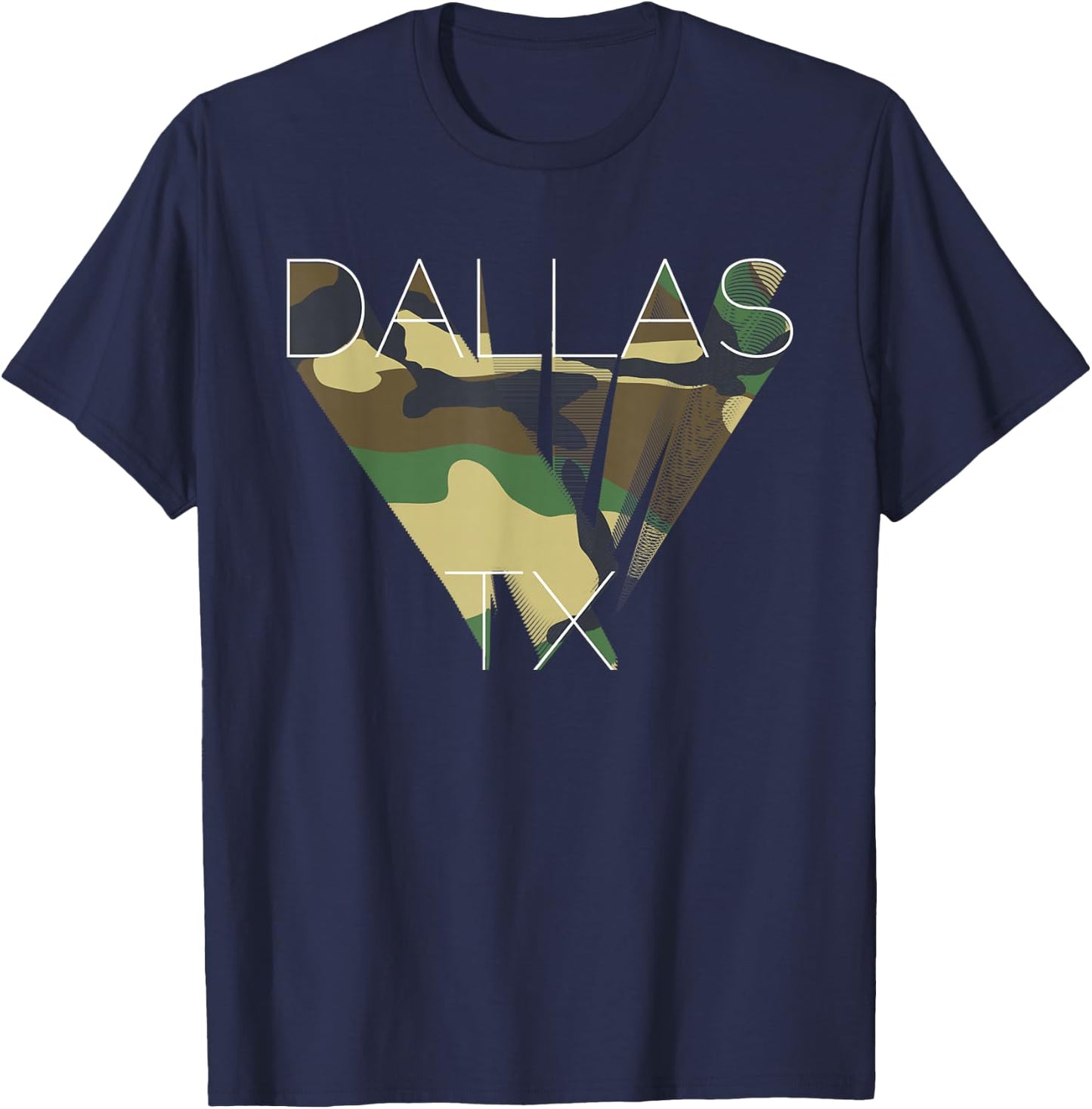 Dallas Camouflage Graphics Texas Camo T-Shirt - T-Shirt | Navy