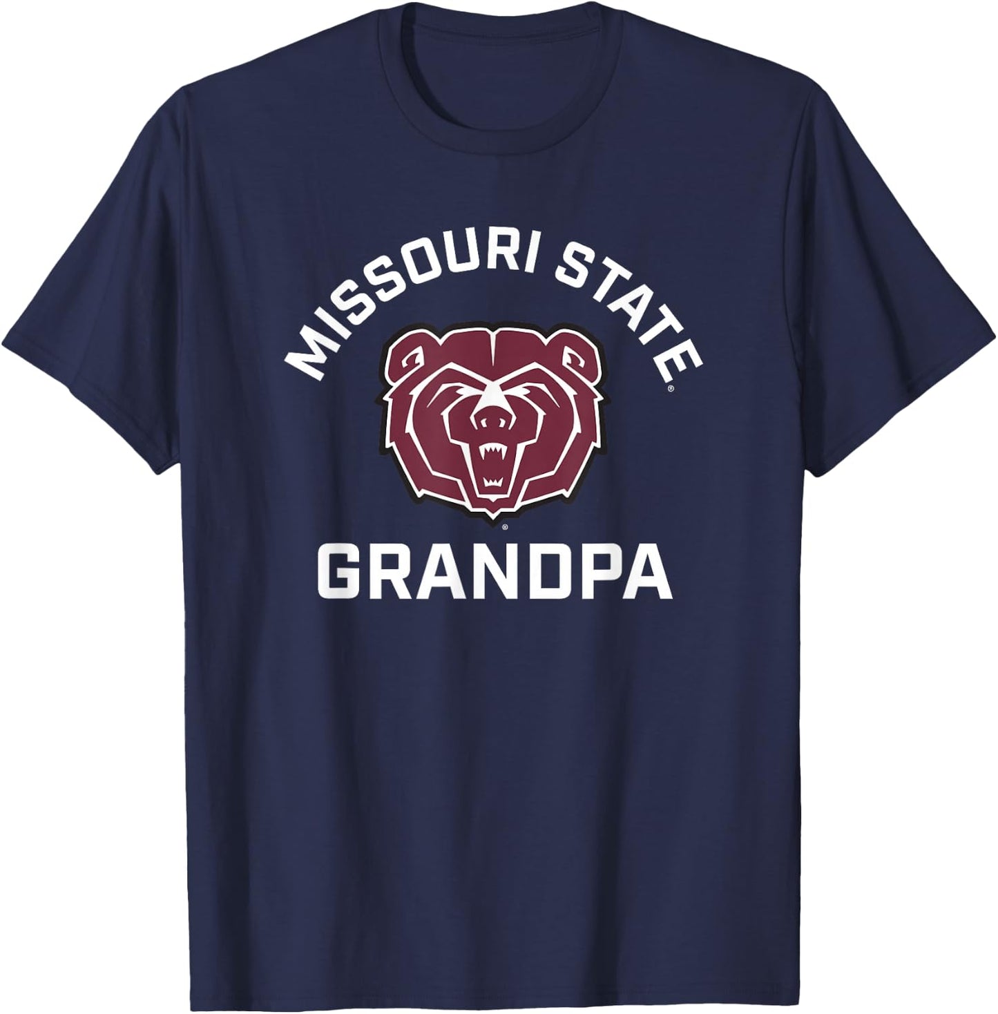 Missouri State University MSU Bears Arched Grandpa T-Shirt - T-Shirt | Navy