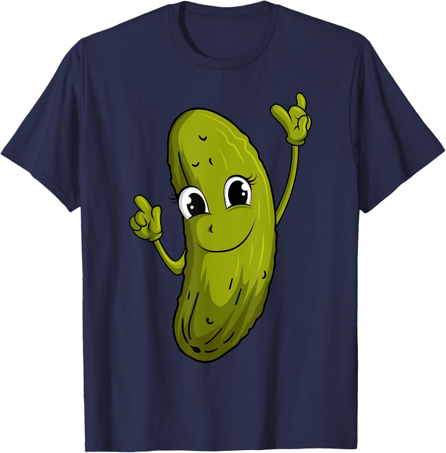 Funny Pickle Cucumber Vegetable Lover T-Shirt - T-Shirt | Navy