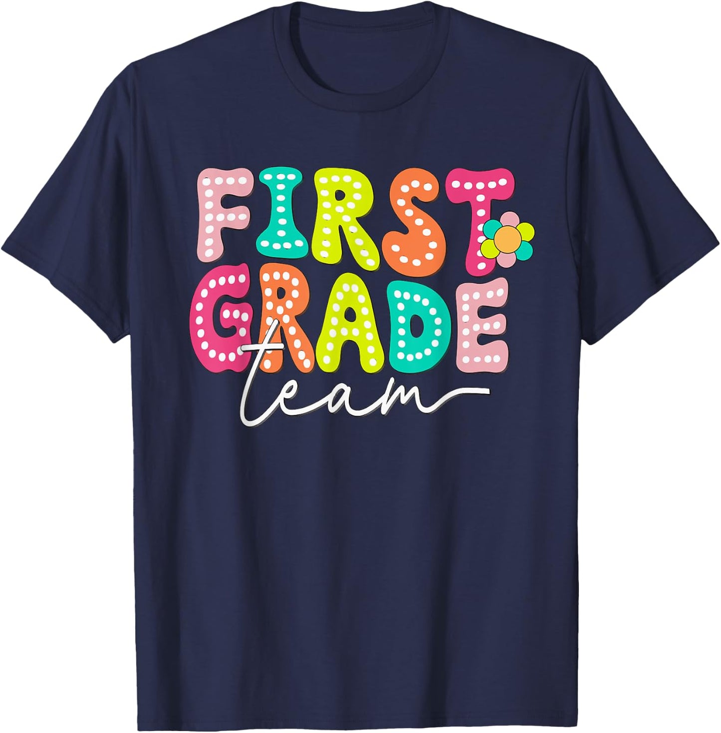 First Grade Team Teacher Back To School 1st Grade Squad Kids T-Shirt - T-Shirt | Navy
