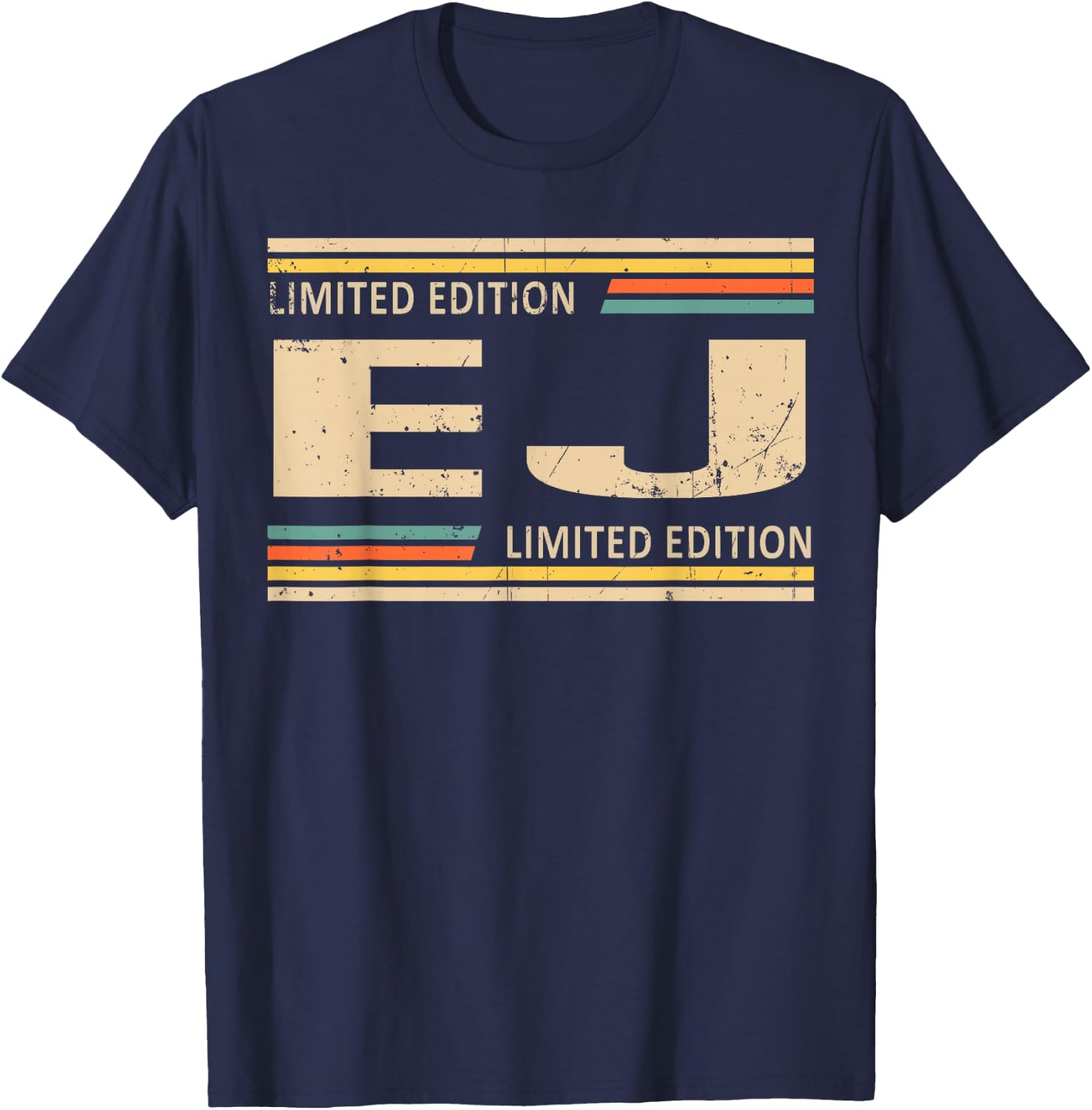 EJ Limited Edition Shirt EJ Name Personalized T-Shirt - T-Shirt | Navy
