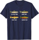 Types of Trout Fish Species Identification Chart Fisherman T-Shirt - T-Shirt | Navy