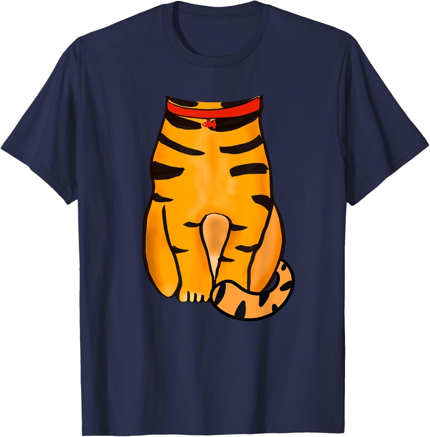 Cat Halloween Costume - Cute Orange Tabby Cat Outfit T-Shirt - T-Shirt | Navy
