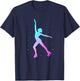 Ice Skating Girl Cute Figure Skater T-Shirt - T-Shirt | Navy