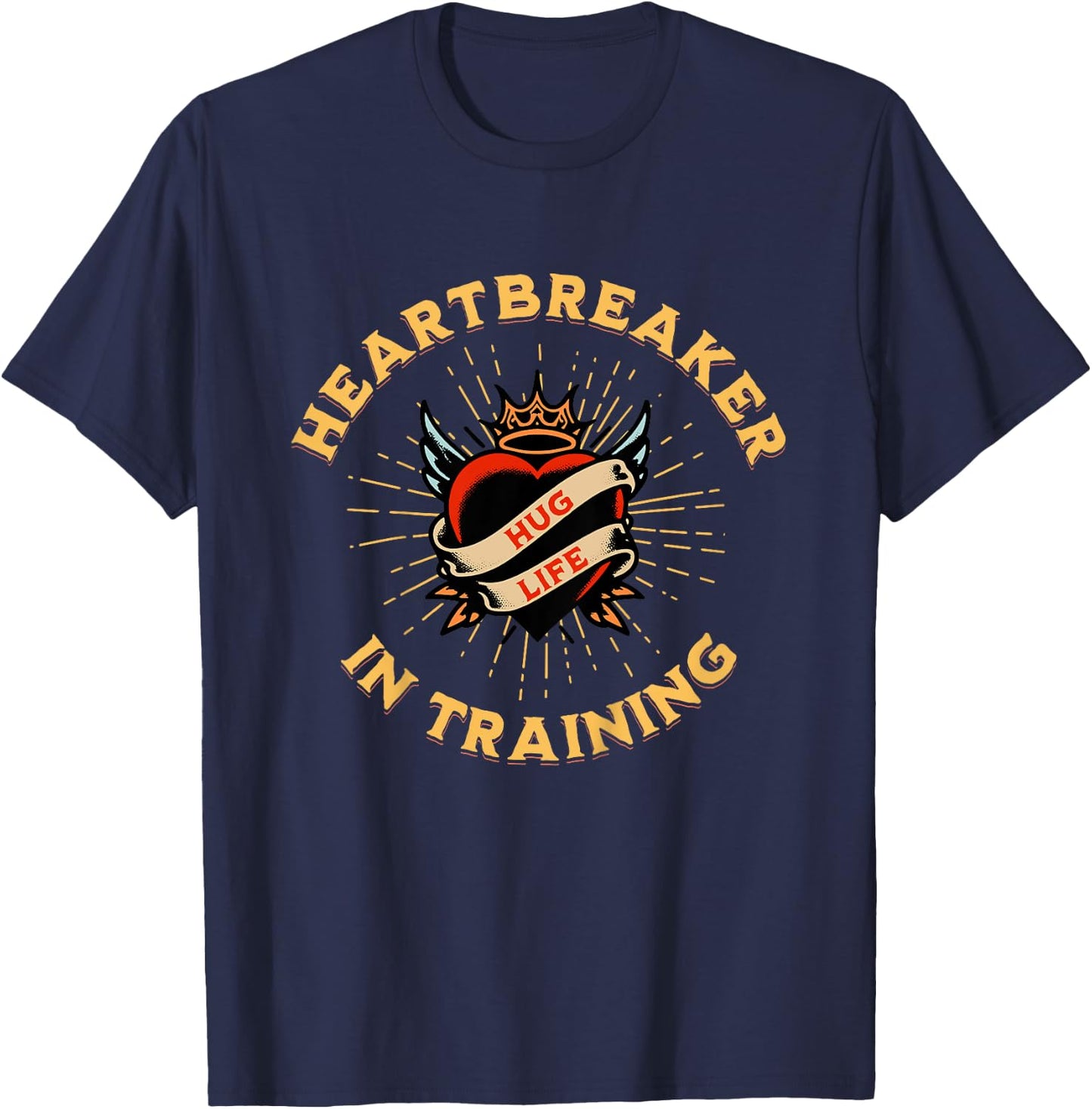 Kids Heartbreaker In Training Boy Girl Toddler Valentine T-Shirt - T-Shirt | Navy