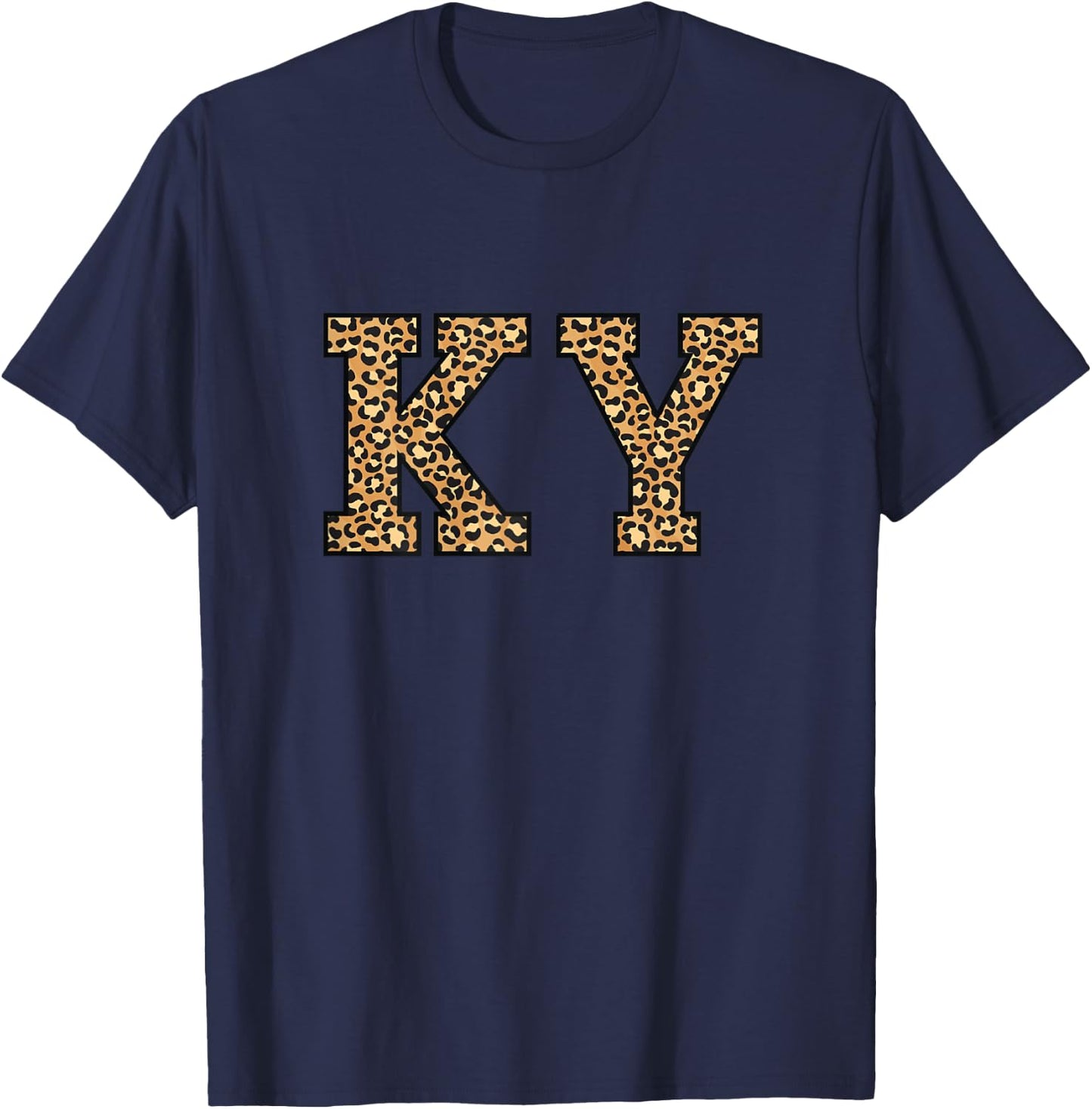 KY Leopard Pattern Girls Kentucky T-Shirt - T-Shirt | Navy