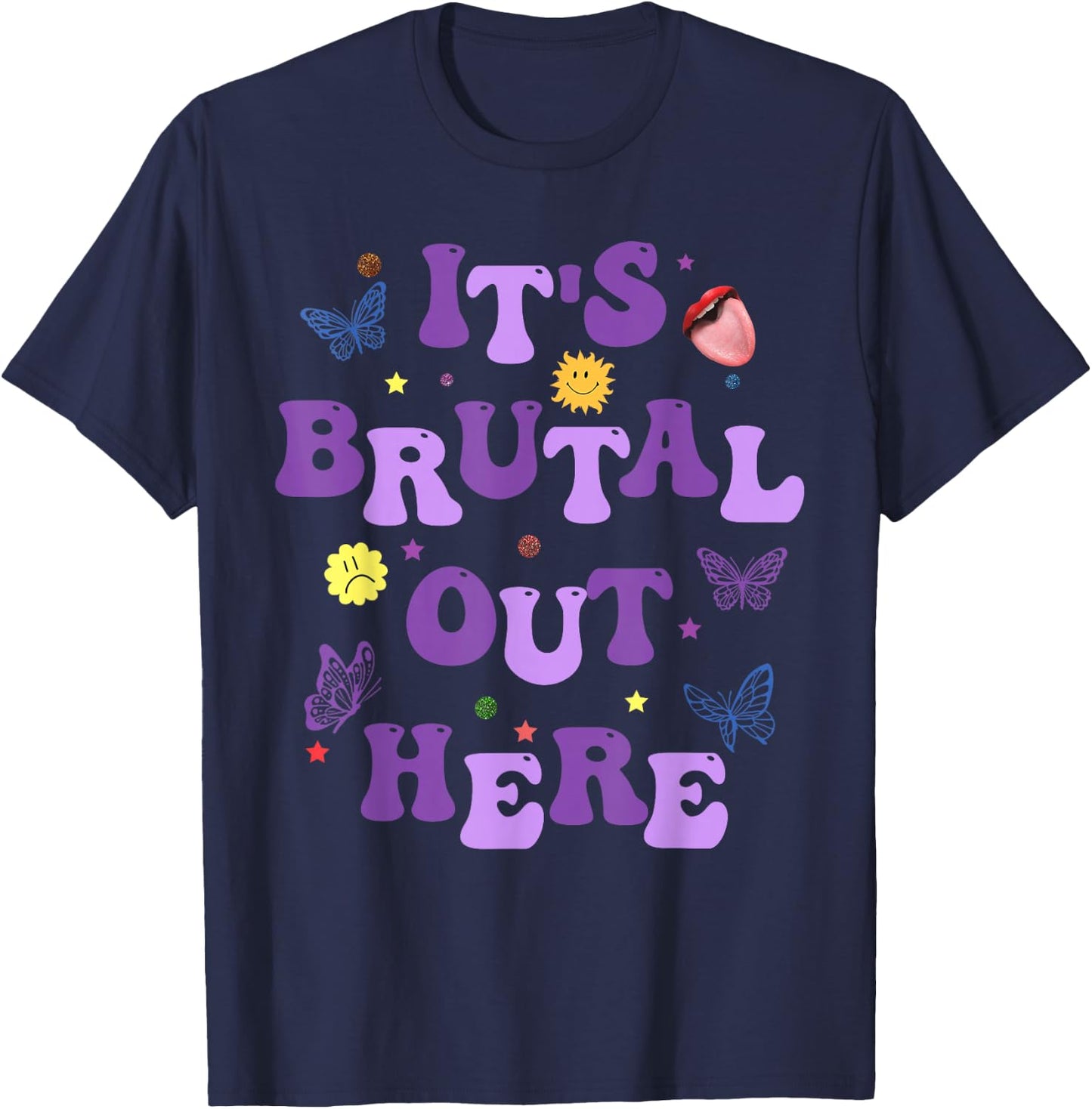 God It's Brutal Out Here Music Lover T-Shirt - T-Shirt | Navy