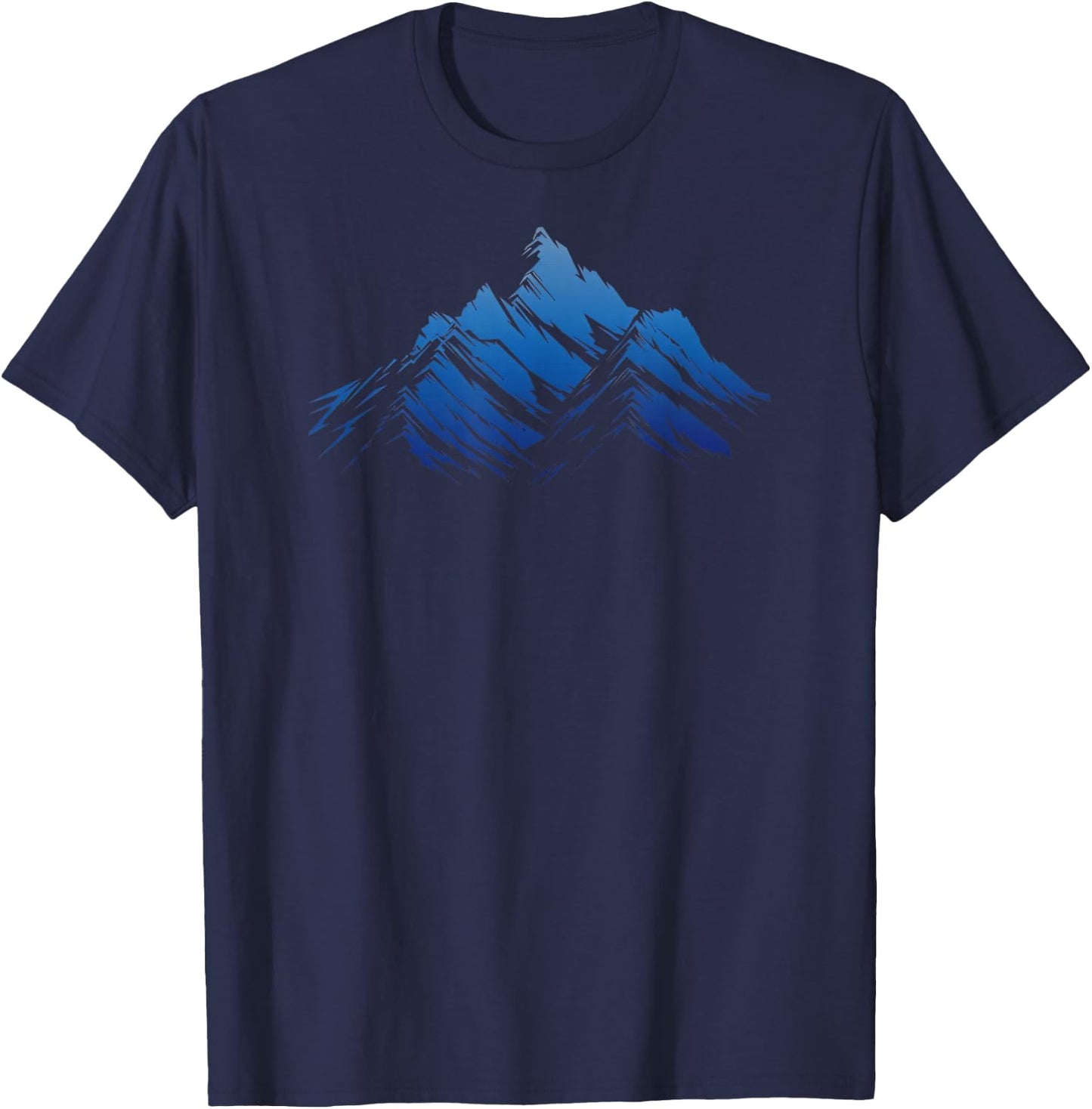 Blue Gradient | Cool | S - 6XL | Graphic T-Shirt - T-Shirt | Navy