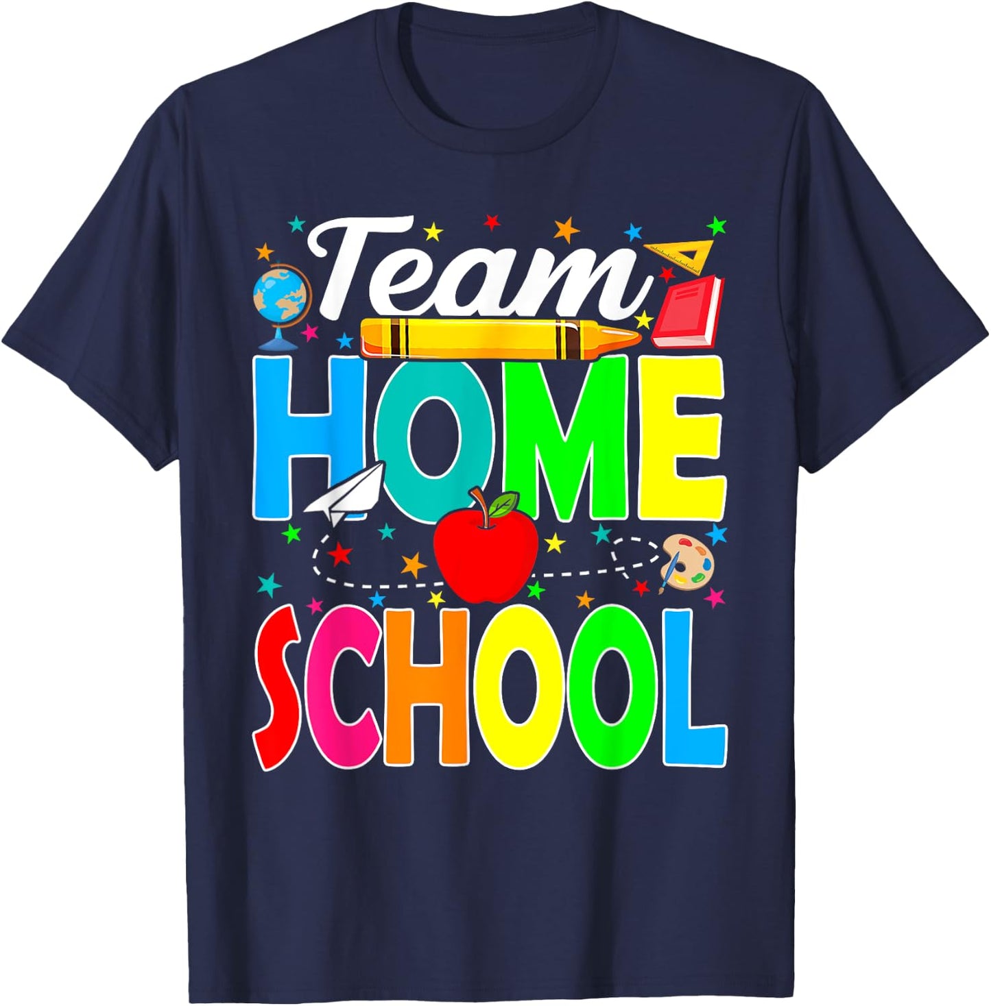 Team Homeschool Teacher Back To School Homeschool Squad T-Shirt - T-Shirt | Navy